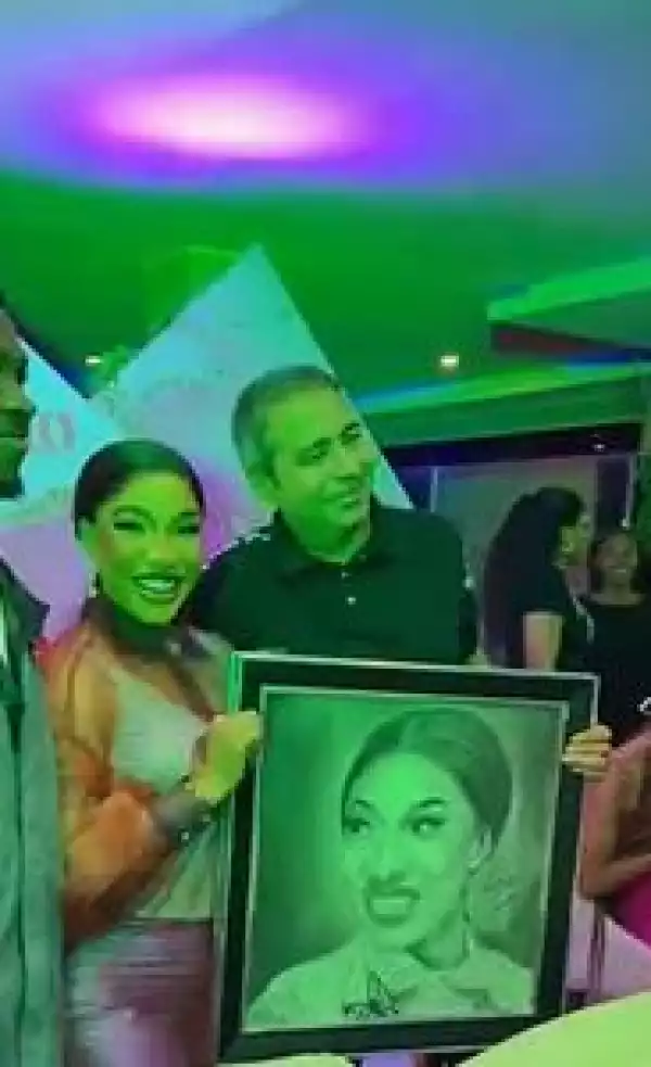Speculations As Tonto Dikeh Is Spotted With Mystery Man At 38th Birthday Party (Video)