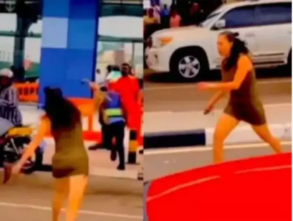 White Woman Lands In Trouble After Attacking Ghana Airport Officials (Video)