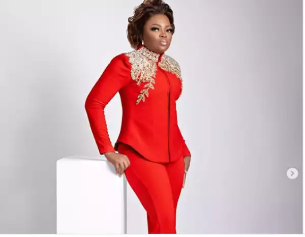Led In Red: Actress Funke Akindele Looks Almost Unrecognisable In New Photos
