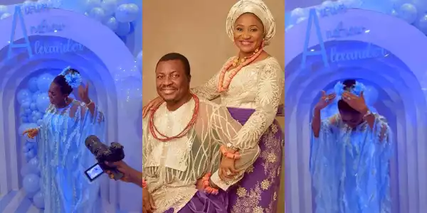 Ali Baba and wife dedicate their triplets in church, debunks “April Fool” stunt