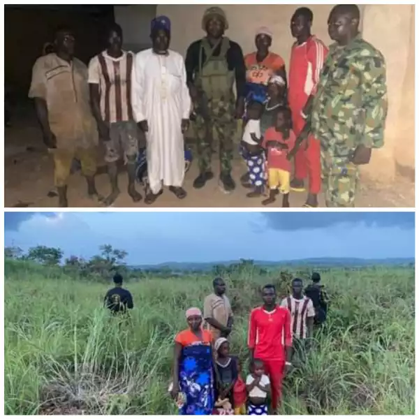 Troops Rescue Kidnapped Mother Her Four Children And Two Others In Kaduna (Photos)