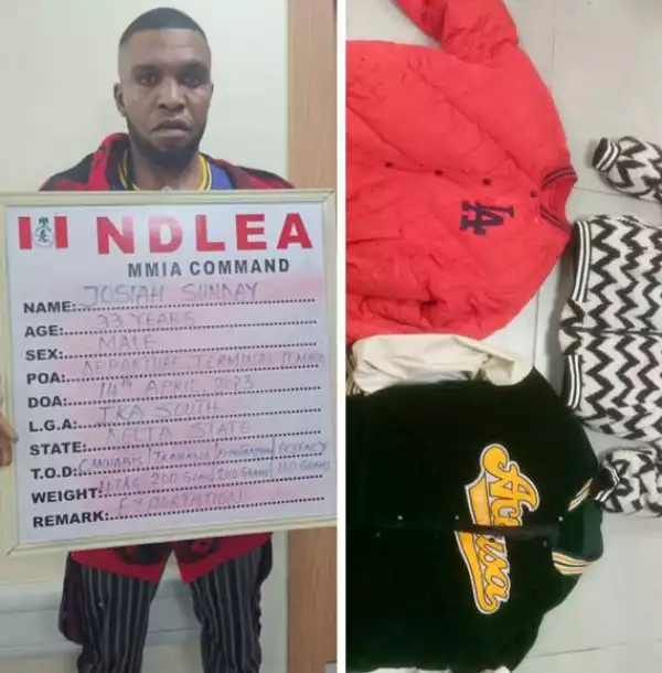 NDLEA Intercepts Drug Consignments In Winter Jackets And Body Lotions At Lagos Airport (Video)