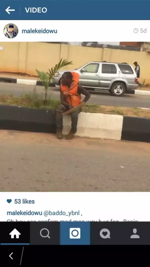 VIDEO: A Mad Man Singing One Of Olamide