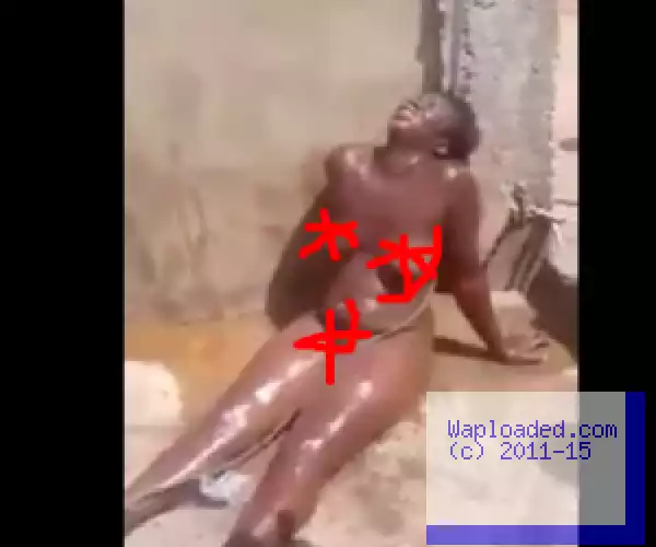 Video: Ghanian woman stripped n.aked for stealing