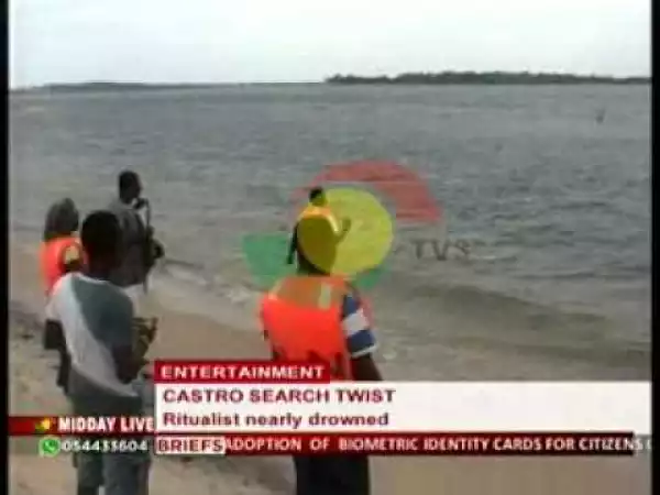 Video: Prophet Who Claims Ghanaian Singer Castro Is Still Alive & Could Save Him Almost Drowned Searching For Him