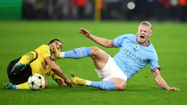 Pep Guardiola confirms Erling Haaland suffered knock against Dortmund