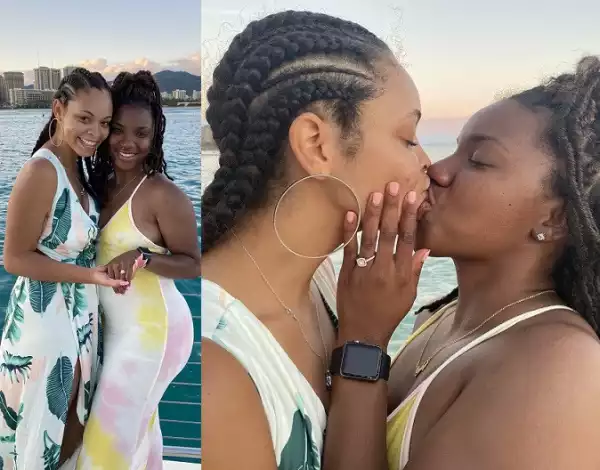 Nigerian man quotes Bible verses as he condemns two African American women who recently got engaged in Hawaii (Photos)