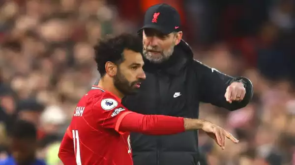 Jurgen Klopp reacts to Mohamed Salah