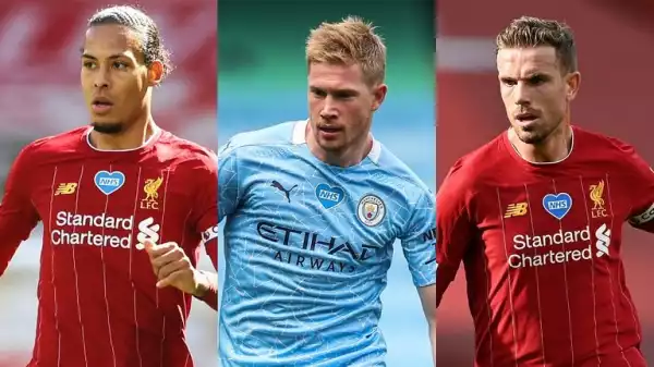 Jordan Henderson, De Bruyne, Van Dijk And Others Make PFA Player Of The Year Shortlist