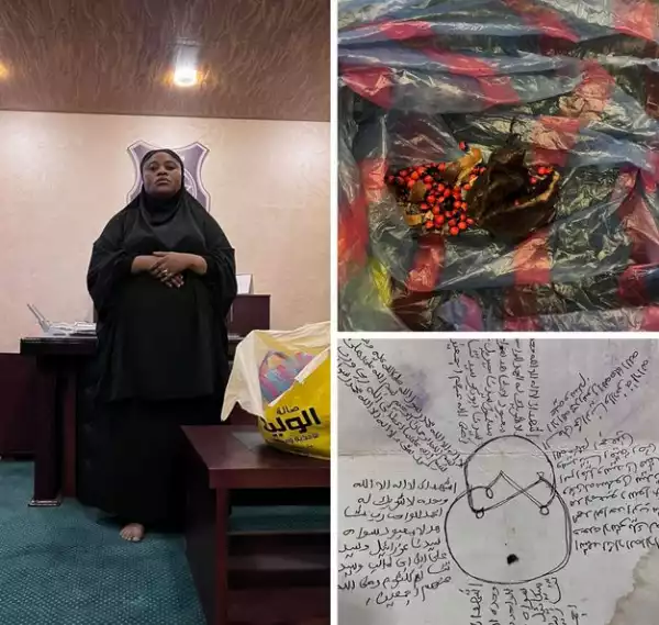 Nigerian Woman Arrested in Libya For Alleged Possession Of Sorcery And Witchcraft Paraphernalia (Photos)
