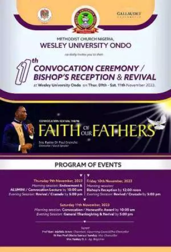 Wesley University announces 11th Convocation Ceremony