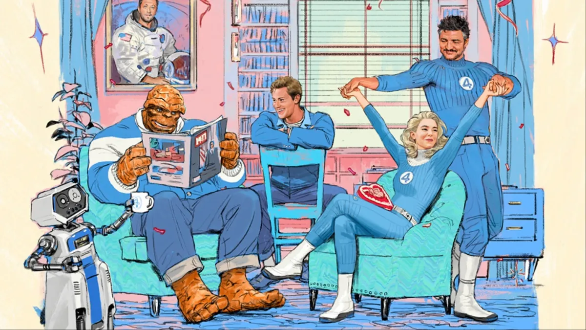 The Fantastic Four Poster Previews Joseph Quinn’s Human Torch