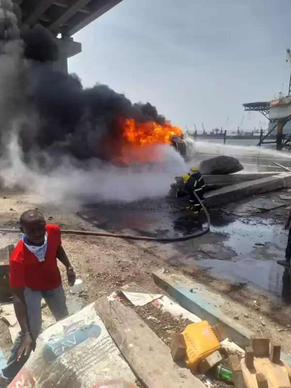Tanker explodes near Lagos jetty