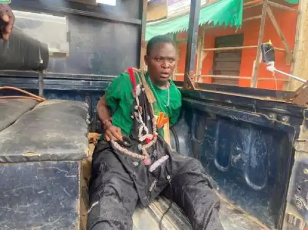 #Osun Decides: Nigerian Police Arrest Suspected Political Thug From Lagos With Charms