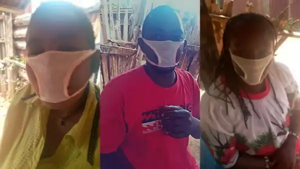 Unscrupulous traders sell female panties to unsuspecting rural residents as facemasks