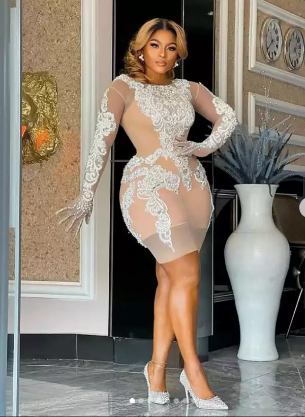 Actress Destiny Etiko Shows Off Outfit She Wore To Nkiruka Sylvanus’ White Wedding