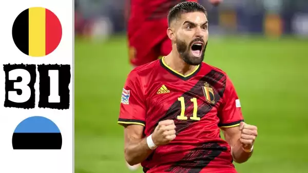 Belgium vs Estonia 3 - 1 (2022 World Cup Qualifier Goals & Highlights)