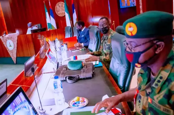President Buhari Presides Over Council Of State Meeting In Aso Rock