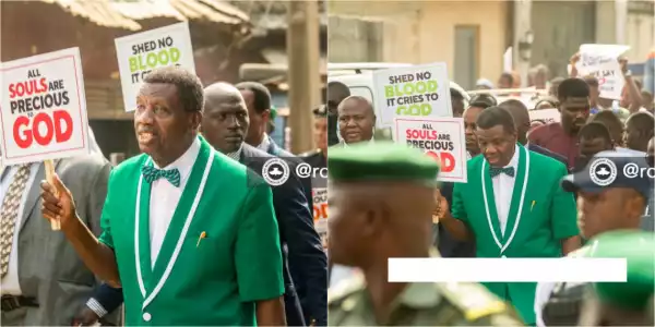 Pastor Adeboye leads protest against insecurity, killings