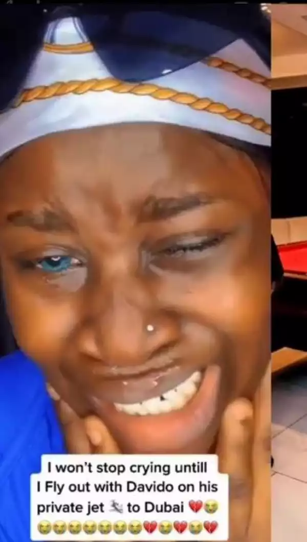 Lady Threatens To Weep Until Davido Flies Her In A Private Jet To Dubai (Video)