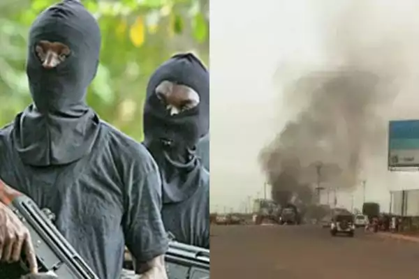 BREAKING: Gunmen Attack Checkpoint, Burn Patrol Vehicle