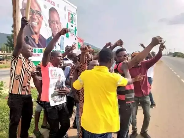 Youths In Kwali, FCT Erect Peter Obi Billboard (Pictures)
