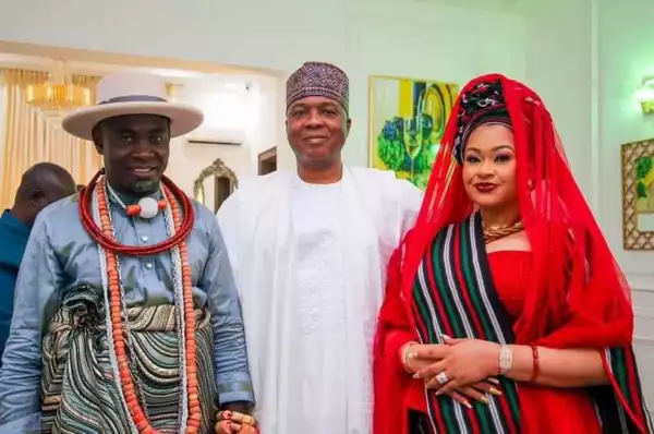 Guests Barred From Spraying Money As Politician Natasha Akpoti Weds Warri Chief, Emmanuel Uduaghan (Video)