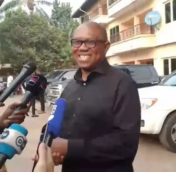 Election Day: Peter Obi Addresses The Press At His Country Home In Agulu, Anambra State (Photos)