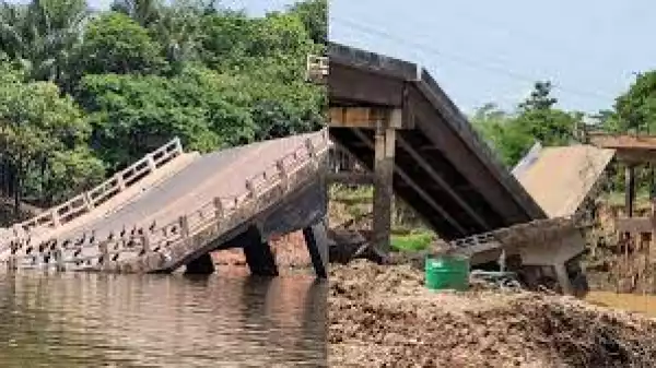 53 Year-Old Bridge Collapses After Heavy Downpour In Shendam, Plateau