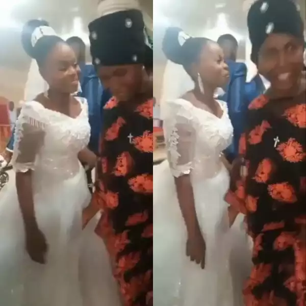 Wedding guest captured touching bride inappropriately at her church wedding sparks concern