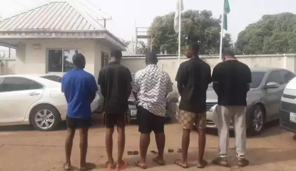 Photo Of Five Suspected Internet Fraudsters Nabbed By EFCC In Benue