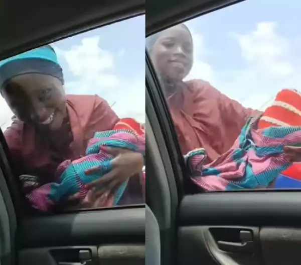 Female Beggar Using Fake Baby To Beg Caught In Lagos (Video)