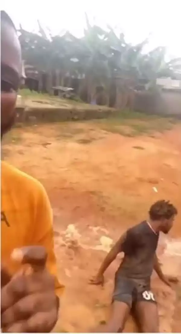 Young Man Wails, Rolls In Mud Water After Being Dumped By His Girlfriend (Video)