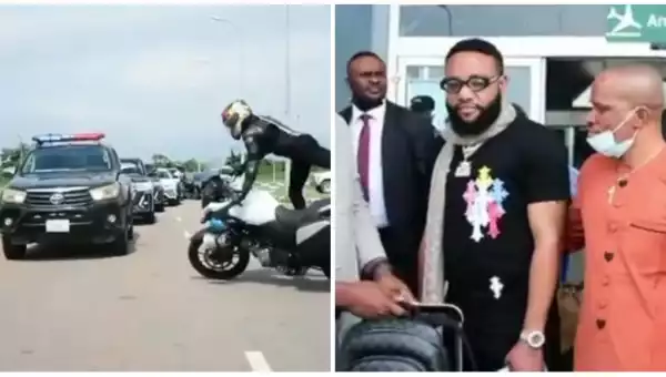 Watch The Moment E-Money Arrived At Obi Cubana mother’s Burial(Video)