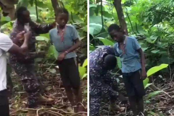 Ghana police rescue missing 13-year-old boy found tied to tree in a plantation