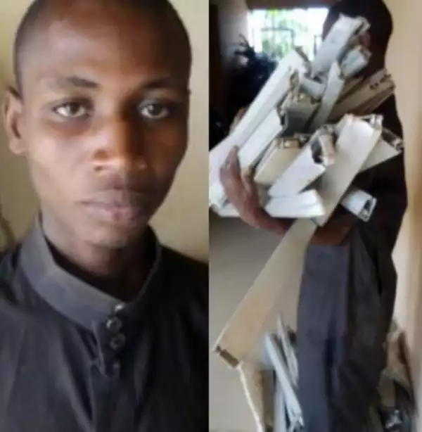 NSCDC Arrests Man For Stealing Aluminum Sliding Window Shields From A Mosque In Kano
