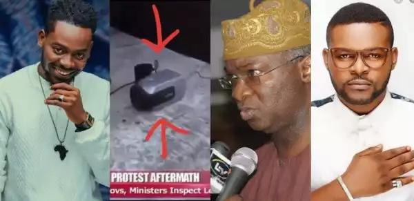 Falz, Adekunle Gold Reacts To Fashola‘s Discovery Of ‘Hidden Camera’ At The Lekki Toll Gate