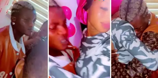 Singer Portable in Tears After Getting a Surprise Val Gift From Babymama (Video)