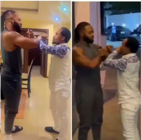This Guy Don Carry Flavour Enter Cult Without Knowing – Nigerians React to Strange Greeting Between Odumeje and Flavour