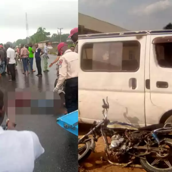 Motorcyclist killed while driving against traffic in Anambra (photos)