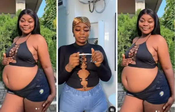 Popular Skit Maker, Ashmusy Shows Off Baby Bump Months Being Accused Of Sleeping With Dino