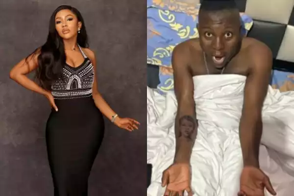 Mercy Eke Reacts To Viral Video Of Man Who Tattooed Her Face On His Arm