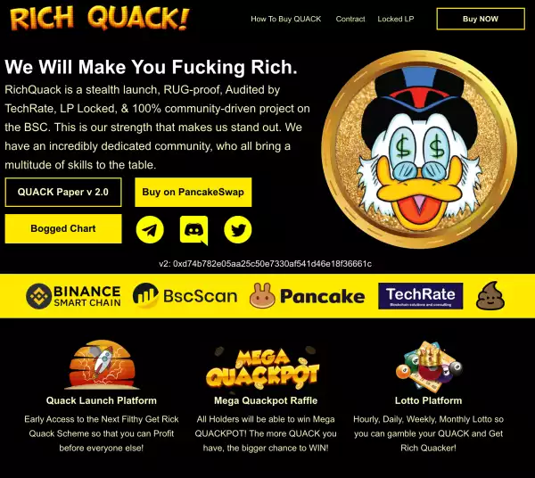 Doge Just Got a New Competitor, Richquack.com Predicted to Take Doge Market Share