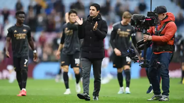 Mikel Arteta reacts to dramatic 4-2 win at Aston Villa
