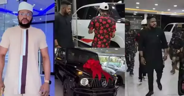 Sabinus Manager, Mike Premium Splashes N190M On New G-wagon And Hilux Truck As Birthday Gift (Video)