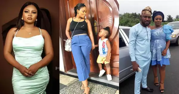 #BBNaija: Check out some adorable photos of Tega with her husband and son