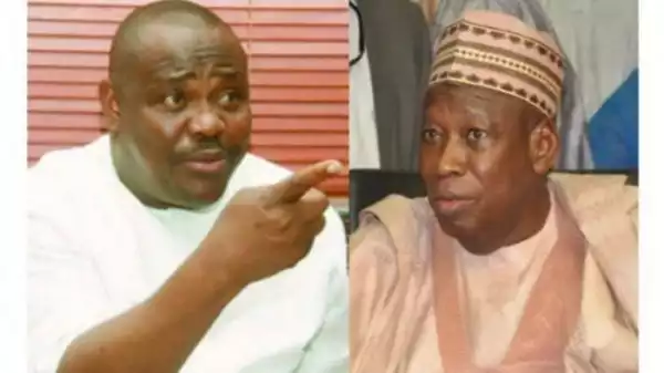 A man who stuffs dollars from contractors in his babariga wants to isolate me - Wike slams Ganduje (video)