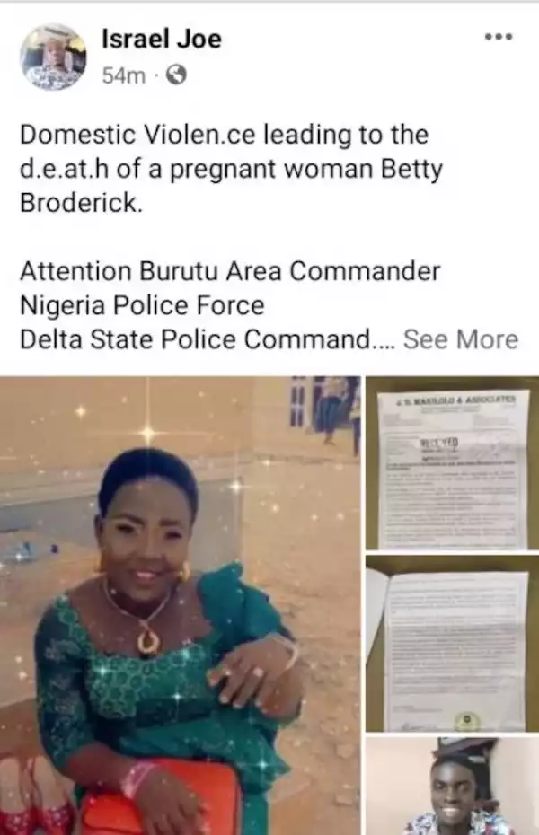 Pregnant Woman Allegedly Beaten To Death By Her Husband’s Relative In Delta