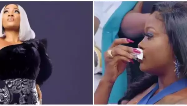 BBNaija Reunion: Drama As Ka3na Cries And Walks Out While Trying To Explain Her Failed Friendship With Lucy (Vide)