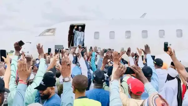 Atiku Arrives Yola For The First Time Since Winning PDP Primary Election